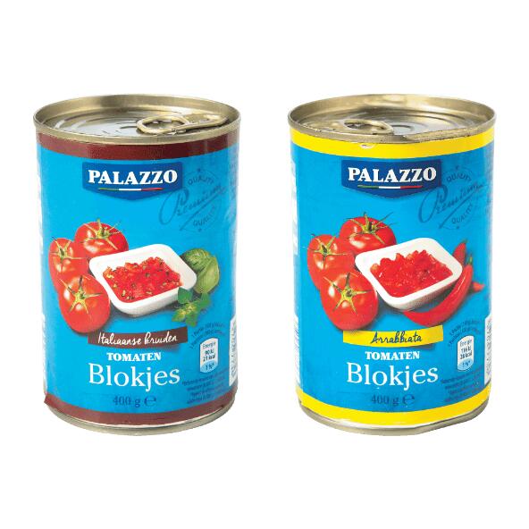 PALAZZO(R) 				Gearomatiseerde tomatenblokjes