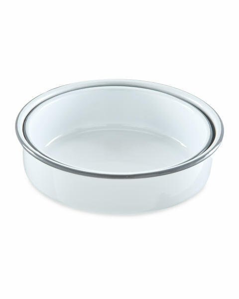 Grey Round Enamel Bakeware 2PK
