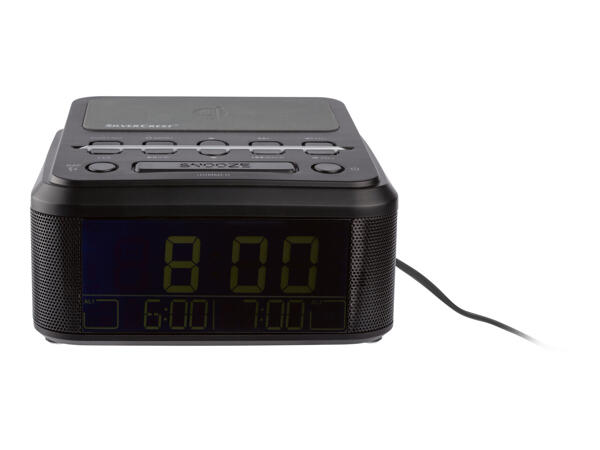 Bluetooth Alarm Clock Radio with Qi Charging