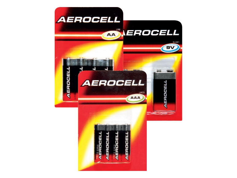 Dalset Let op Redenaar Aerocell Batteries 9V, AA or AAA - Lidl — Great Britain - Specials archive