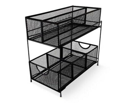 Huntington Home 
 Two-Tier Mesh Organizer with Dividers