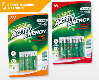 Batterie pronte all'uso ACTIV ENERGY(R)