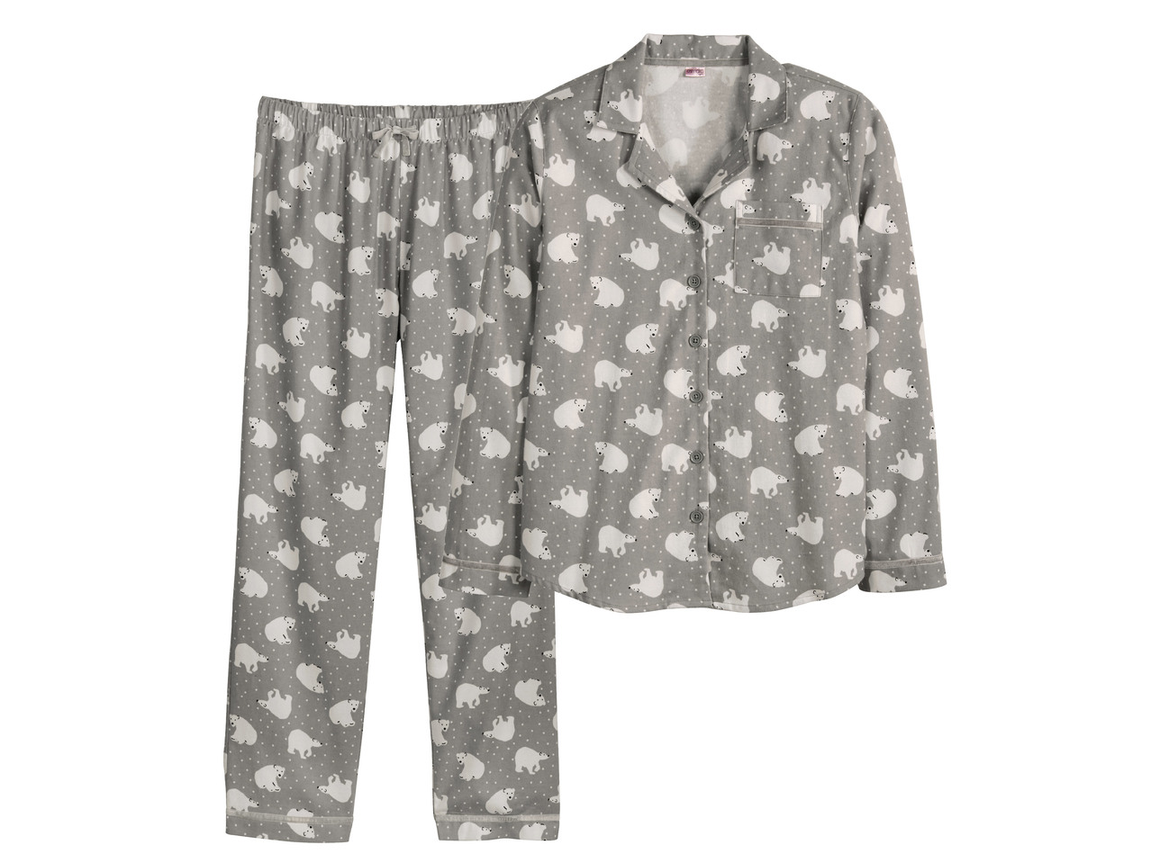 Dámské flanelové pyžamo