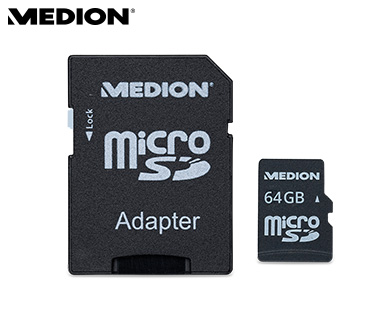 MEDION(R) E88026 64 GB1 microSDXC-Speicherkarte inkl. SD-Adapter