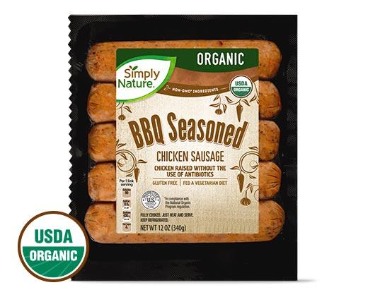 Simply Nature 
 Organic Chicken Sausage BBQ or Green Chile