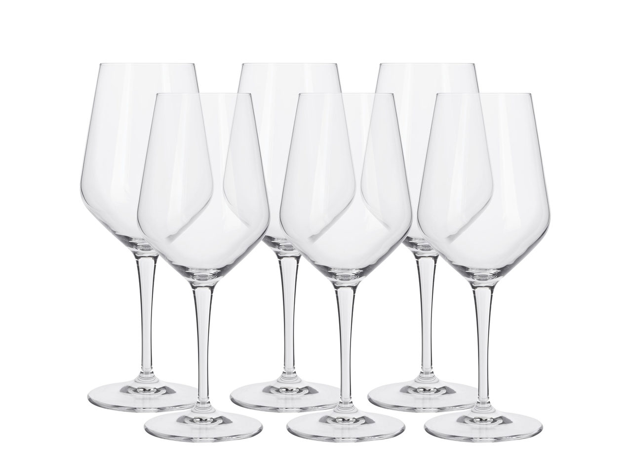 Pahare din cristal pentru vin roșu / vin alb / șampanie, 6 bucăți