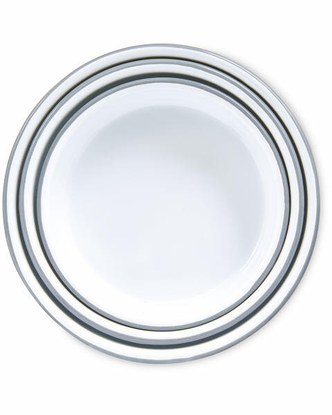 Grey Round Enamel Bakeware 3PK