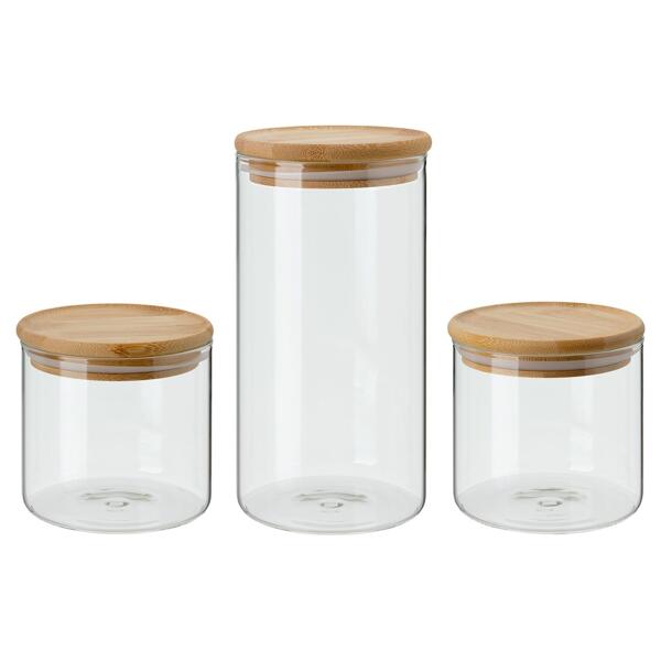 CROFTON(R) Aufbewahrungsdosen aus Glas, 3er-Set