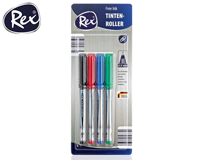 Rex(R) 4 Free-Ink-Roller oder 4 Needle Points