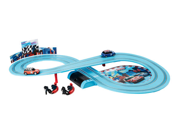 Toy Track with Remote-Controlled Cars