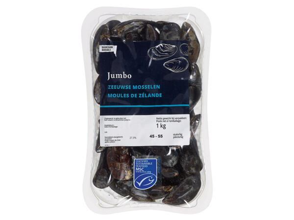 Moules fraîches de Zélande " Jumbo "