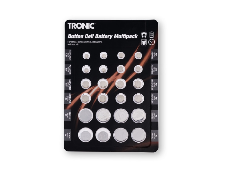 TRONIC Button Cell Battery Multipack