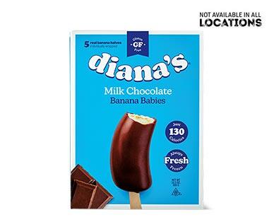 Diana's Bananas 
 Milk or Dark Chocolate Banana Babies
