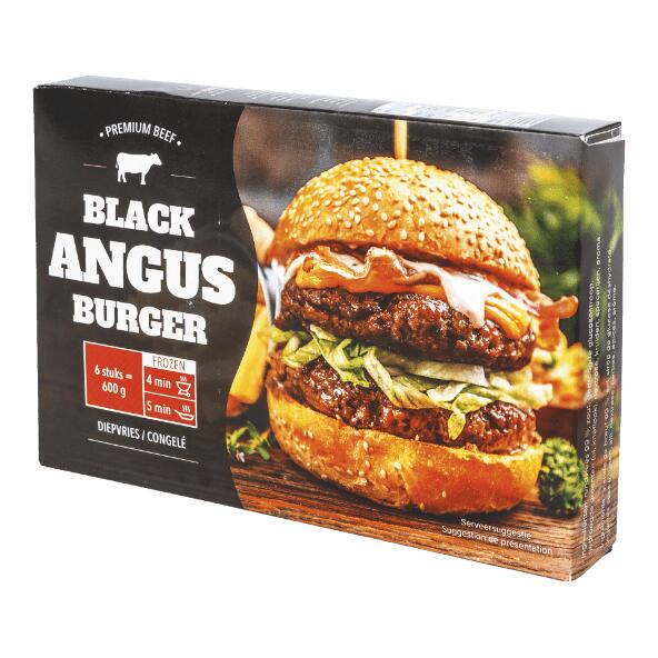 Black Angus beef burger, 6 st.