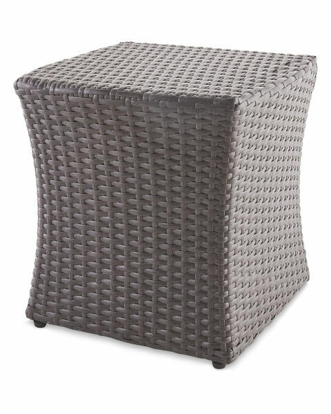 Grey Cube Rattan Bistro Set