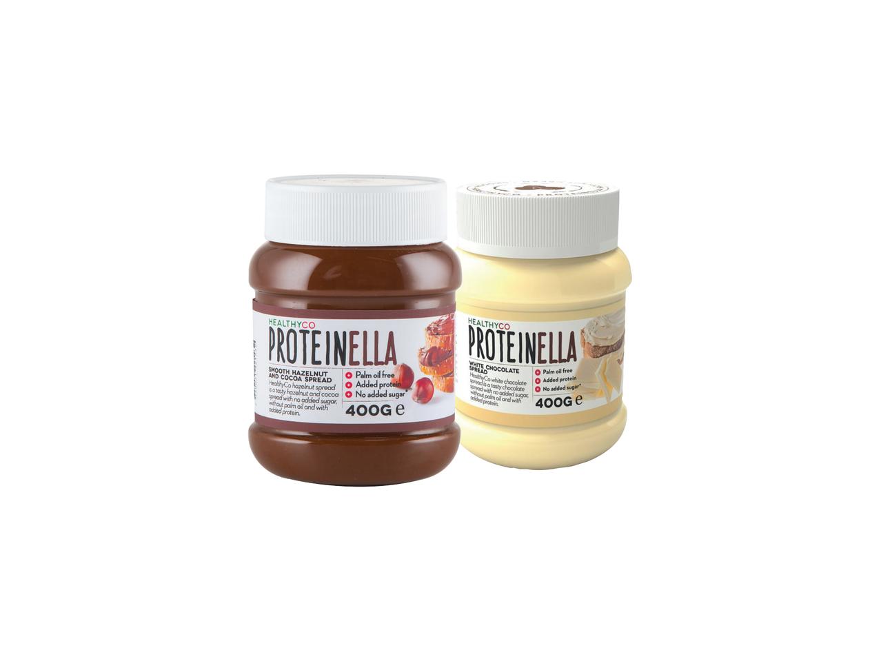 HEALTHY CO Proteinella Hazelnut & Cocoa/ White Chocolate Spread