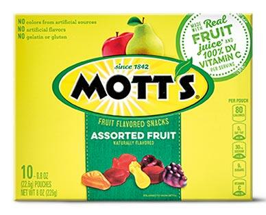Mott's 
 Fruit Shapes Original or Assorted