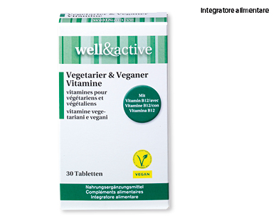 Vitamine per vegetariani/vegani WELL & ACTIVE