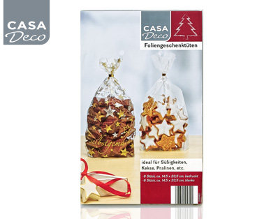 CASA Deco Foliengeschenktüten Weihnachten
