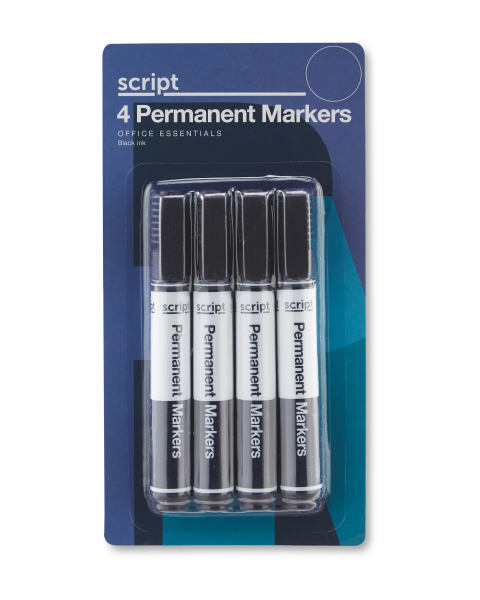 Black Markers 4 Pack