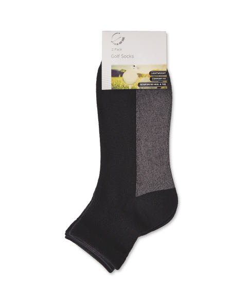 Crane Black Ankle Golf Socks 2-Pack