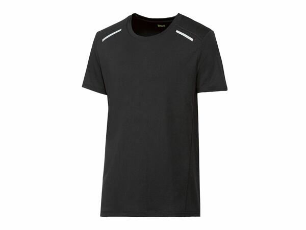 Camiseta técnica reflectante negro hombre