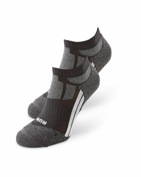 Black/Grey Trainer Socks 2 Pack