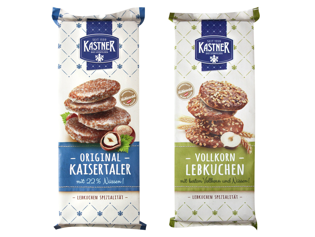 KASTNER Vollkornlebkuchen/ Kaisertaler/ Schlossbergkipferl