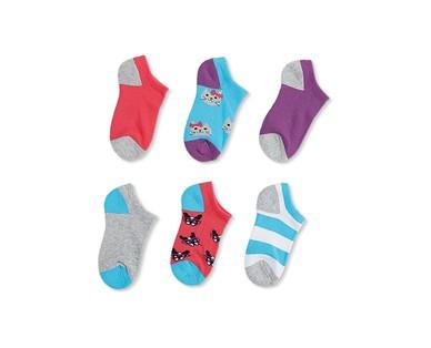 Lily & Dan Girls' 6-Pair No Show, Ankle or Crew Socks