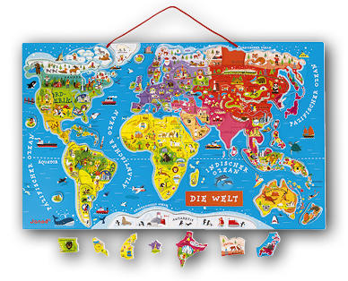 Puzzle magnetico "Cartina del mondo"