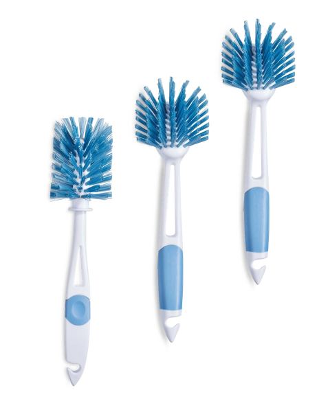 Blue Oval and Glass Brush Set