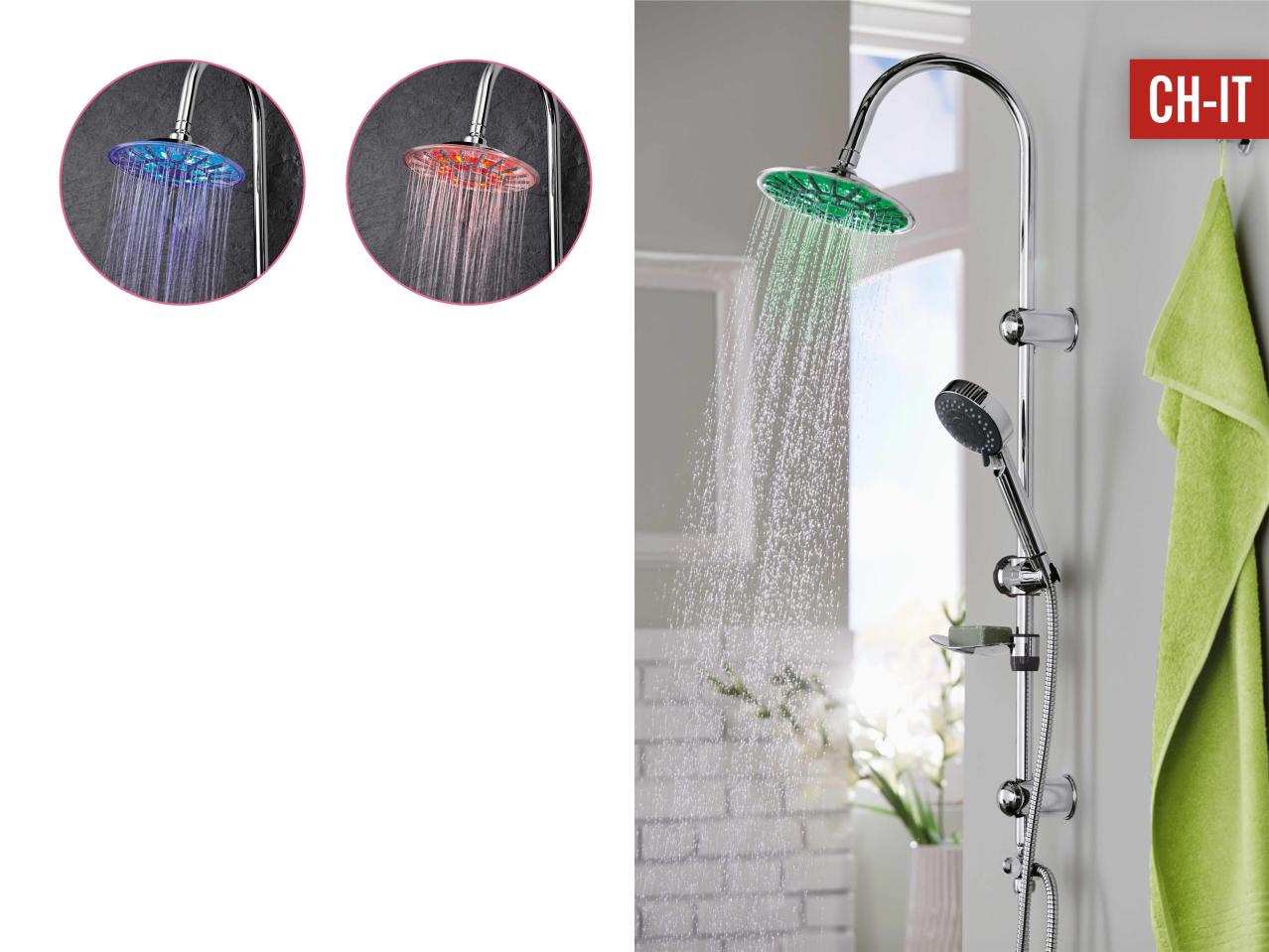 Combiné de douche bien-être à LED