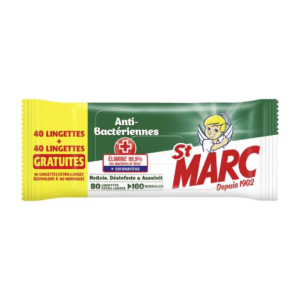 ST MARC(R) 				Lingettes multi-usages Anti-bactériennes