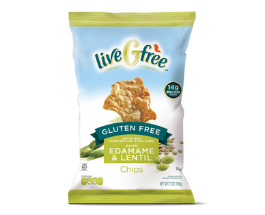 liveGfree Gluten Free Baked Edamame & Lentil Chips