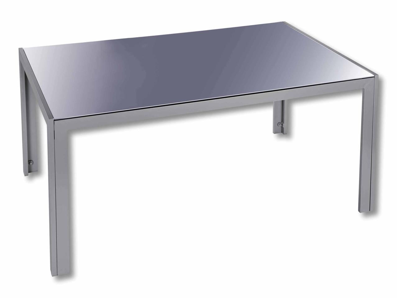 Tavolo in alluminio e vetro