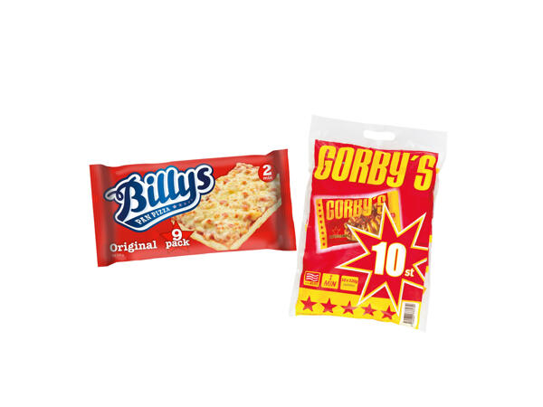 Gorbys pirog 10-pack/ Billys panpizza 9-pack