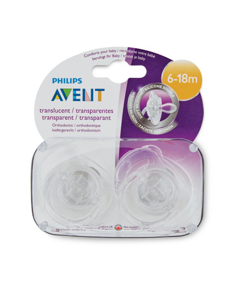 Avent Clear Soothers 6-18 Months