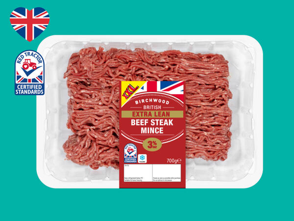 Birchwood Extra Lean British Beef Steak Mince