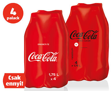 CocaCola vagy CocaCola Zero, 4 palack
