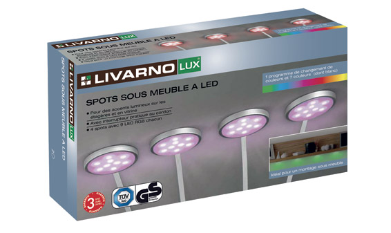 Spots sous meuble à LED