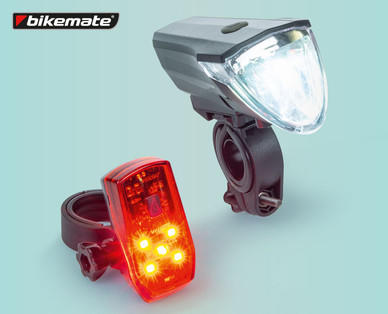 BIKEMATE LED-Fahrrad-Leuchten-Set, 2-teilig