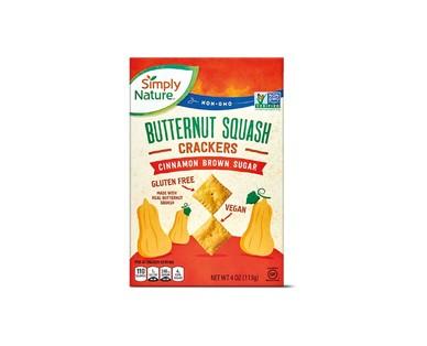 Simply Nature Butternut Squash Sea Salt or Cinnamon Brown Sugar Crackers