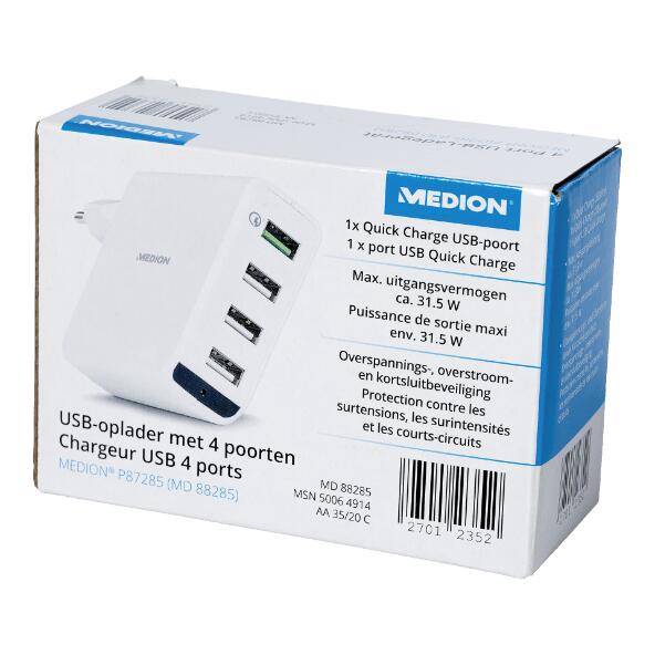 MEDION(R) P87285 (MD 88285) 				Chargeur USB