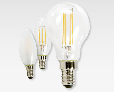 Serie di lampadine in vetro LED classiche/a candela/a goccia MÜLLER LICHT