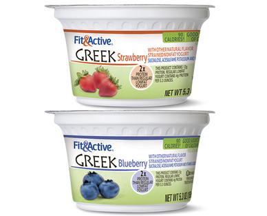 Fit & Active Strawberry or Blueberry Nonfat Greek Yogurt