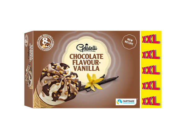 Chocolate & Vanilla Ice Cream Cones XXL