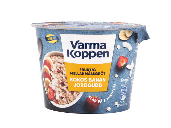 Blå Band Varma Koppen Gröt Banan/Jordgubb