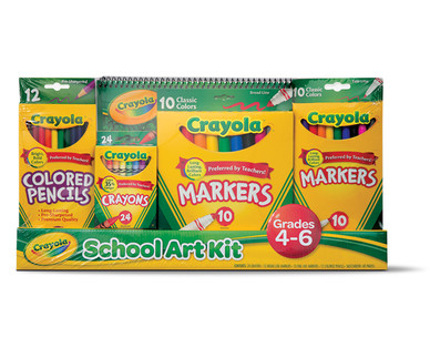 Crayola Grades 4-6 or K-Grade 3 School Art Kit