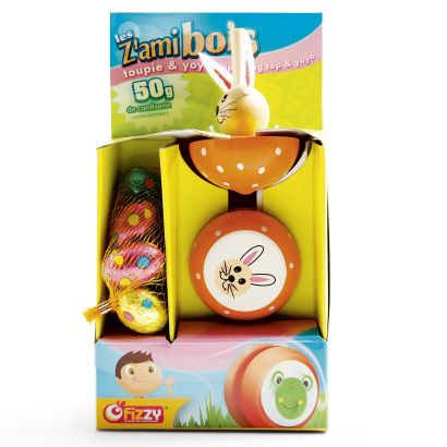 Spielzeug mit Ostersüßigkeiten