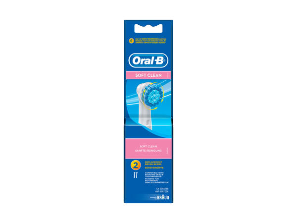 Testine di ricambio per spazzolino elettrico Soft Clean, 2 pezzi
